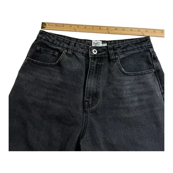 Princess Polly Zaiden Straight Leg Jeans Washed Black Denim US Size 6 - Picture 8 of 11